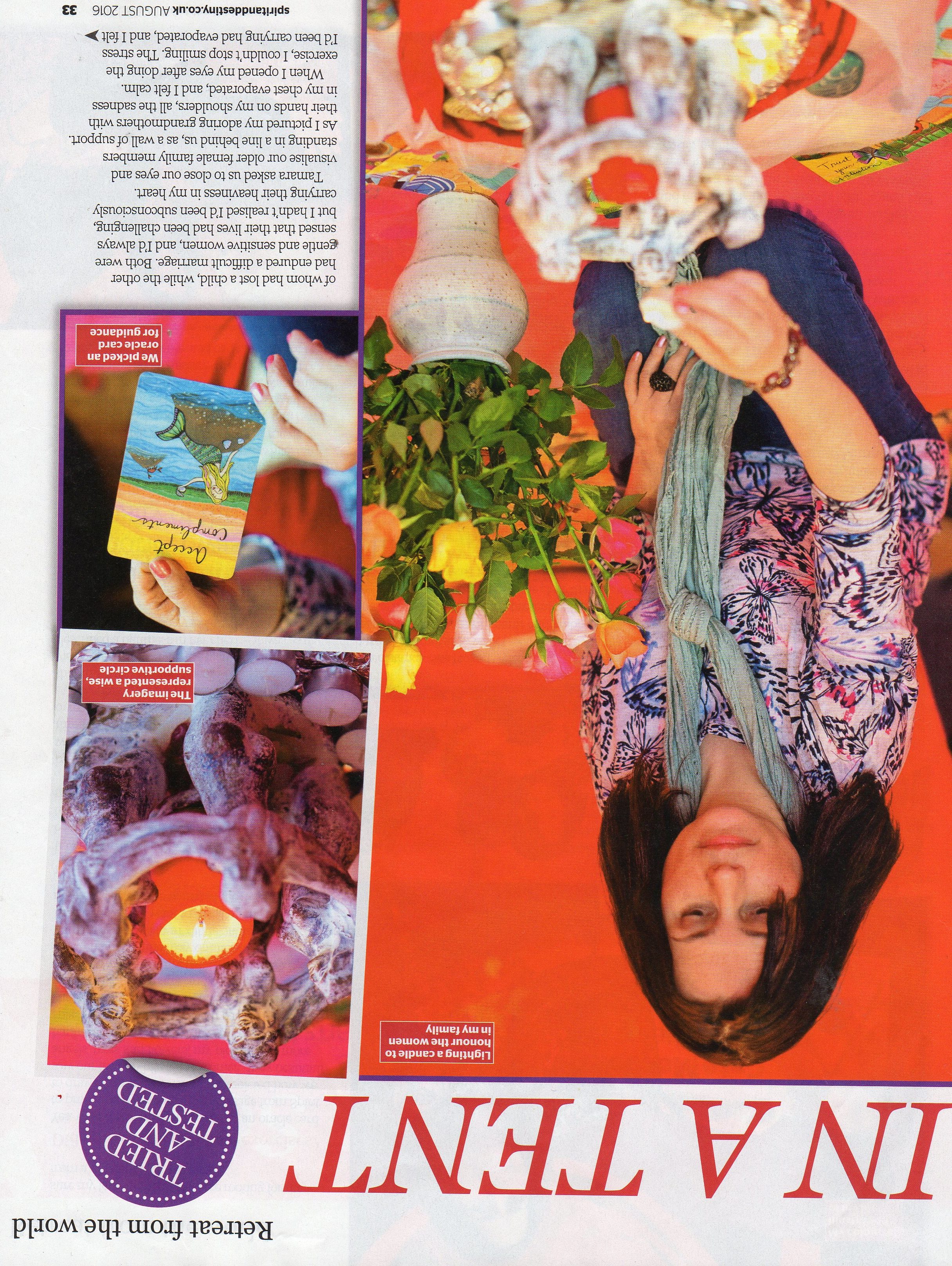 Red Tent Retreat as featured in Spirit and Destiny Magazine - part 2
